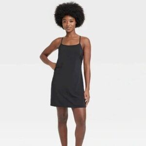 Women’s Razor Back Active Wear Performance Built in Shorts Black Dress Medium